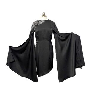 Formal Evening Party Costume Dress w attached Long cape sleeves Sz M